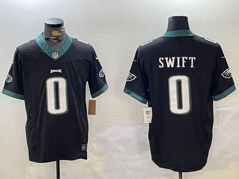 Men Philadelphia Eagles #0 Swift Black 2024 Nike Vapor Limited NFL Jersey style 1->philadelphia eagles->NFL Jersey